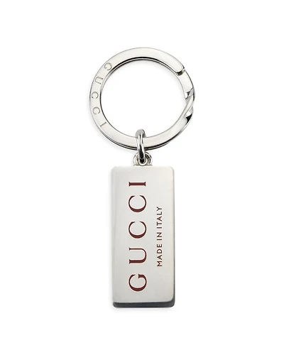Sterling Silver Trademark Red Enamel Logo Key Chain