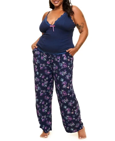 Bryony Women's Plus-Size Pajama Cami & Pants Set