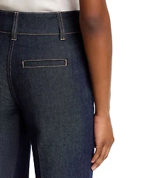 Raquelita Sheen High Rise Wide Leg Jeans Dark Denim Blue