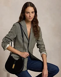 Polo ID Suede and Leather Small Shoulder Bag