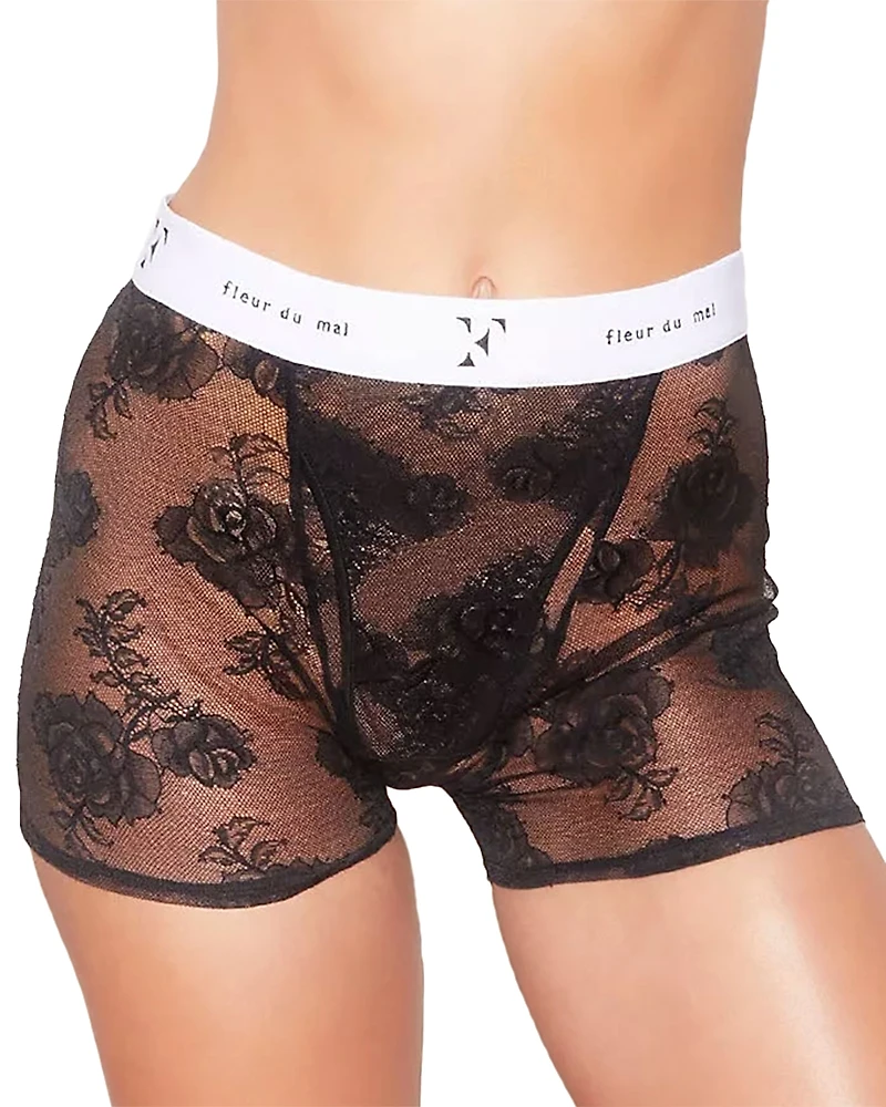 Fleur du Mal Bouquet Lace Boxers