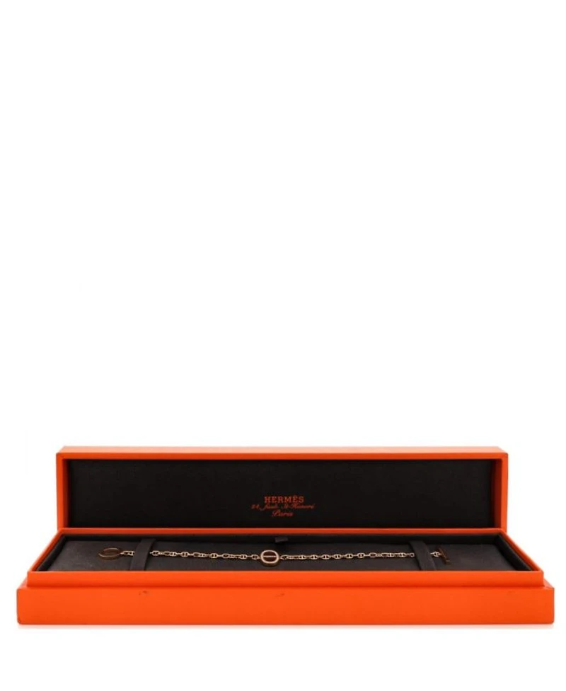 Chaine d'Ancre Contour Bracelet 18K Rose Gold with Diamonds