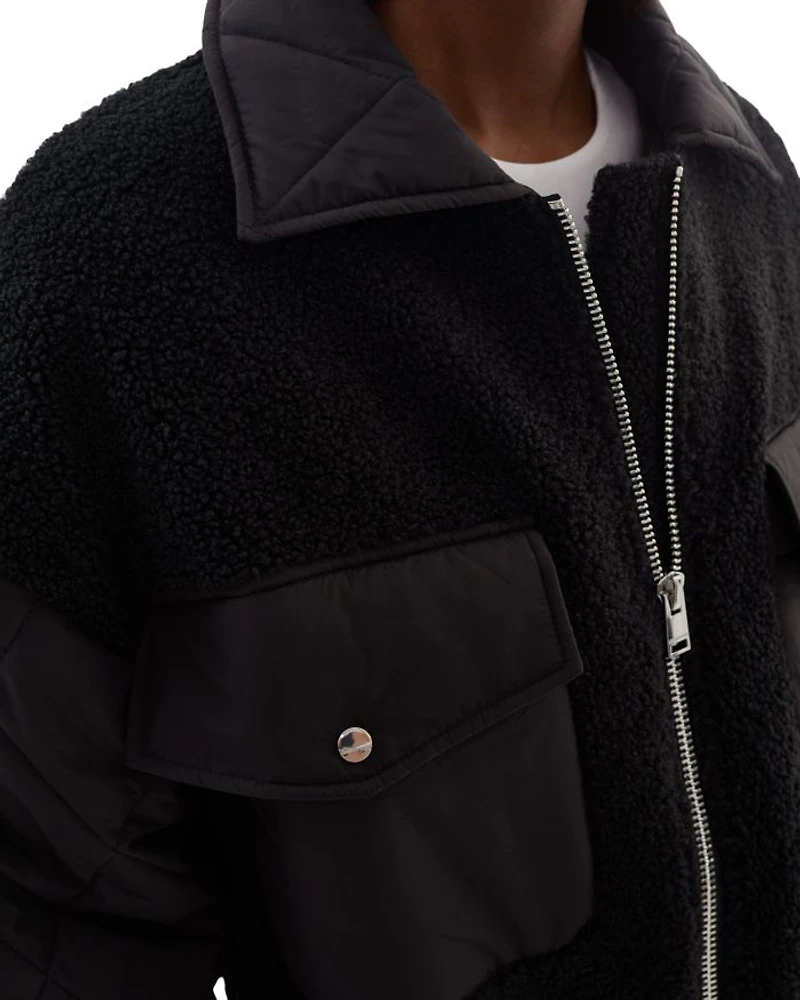 Peyton Mixed Media Jacket