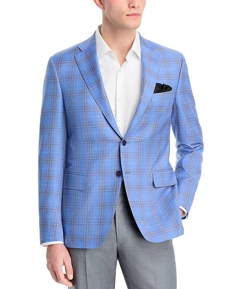 Canali Siena Plaid Classic Fit Sport Coat