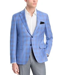 Canali Siena Plaid Classic Fit Sport Coat