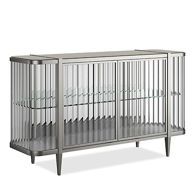 Caracole Stop and Stare Buffet Table - Soft Silver