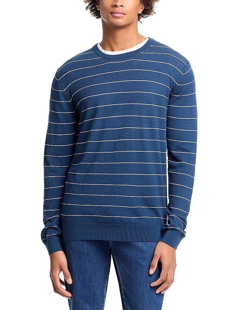 Peter Millar Hastings Regular Fit Striped Silk Sweater