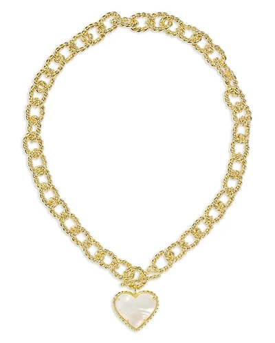 Haisley Heart Rope Textured Link Pendant Necklace, 20.5"