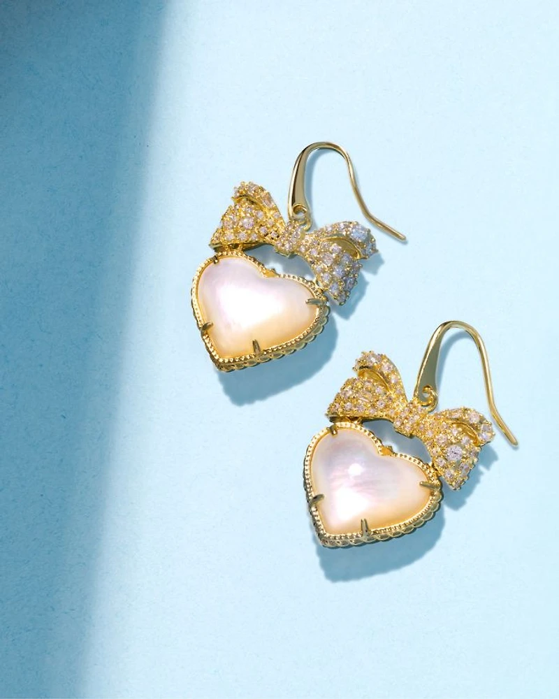 Haisley Heart & Bow Drop Earrings