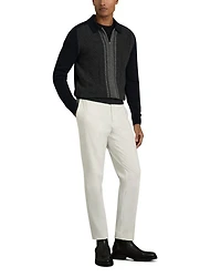 Tennant Wool Color Block Regular Fit Cardigan