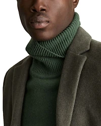 Stratus Wool & Nylon Seam Detail Regular Fit Turtleneck Sweater