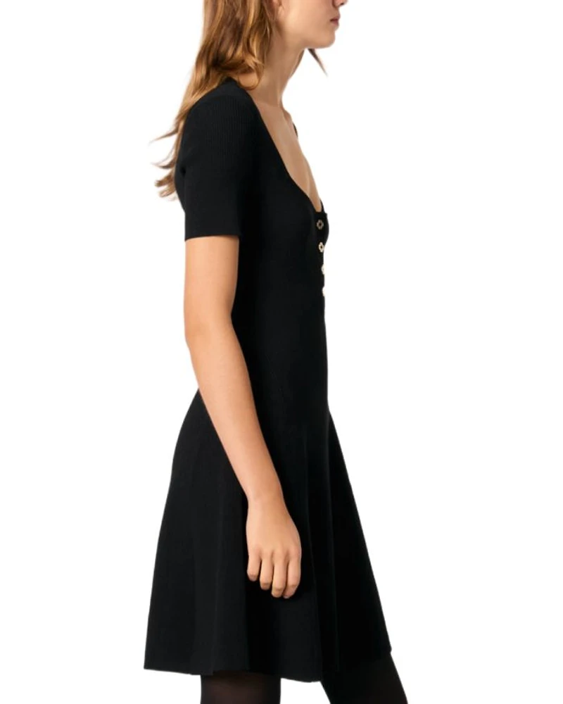 Rib Knit Short Dress