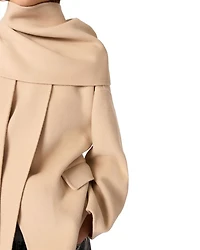Double-Faced Coat with Scarf