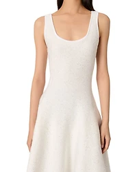 Sequin Embellished Knit Short Dress