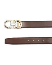 Men's Double Gancini Leather Belt