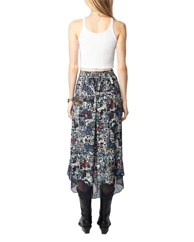 Joslin Lace Trim Midi Skirt