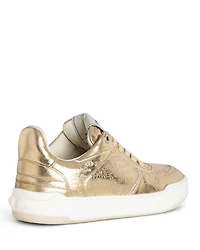 Women's Wings Vintage Metallic Gold Graffiti Sneakers
