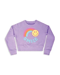 Iscream Girls' Rainbow Smile Basic Crewneck Sweatshirt - Big Kid