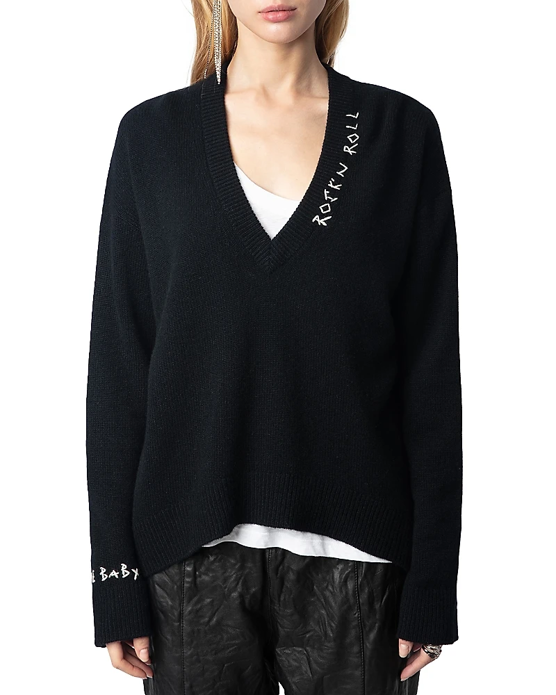 Zadig & Voltaire Miky Ws Rock And Roll Cashmere Sweater