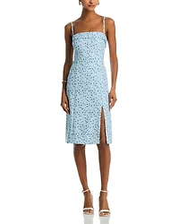 Echo Crepe Floral Midi Dress