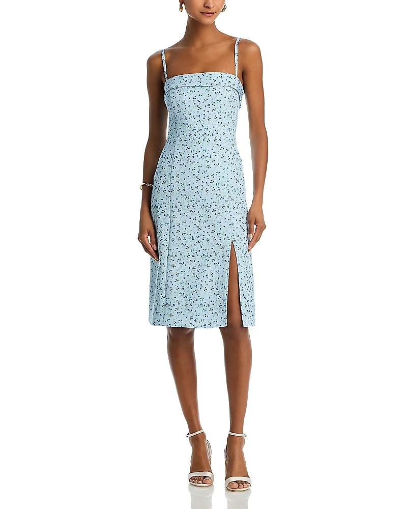 French Connection Echo Crepe Floral Midi Dress