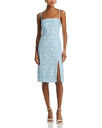 French Connection Echo Crepe Floral Midi Dress