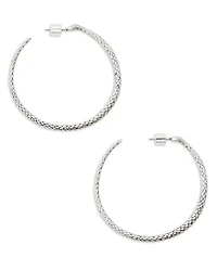 Serpent Hoop Earrings in Silver Tone