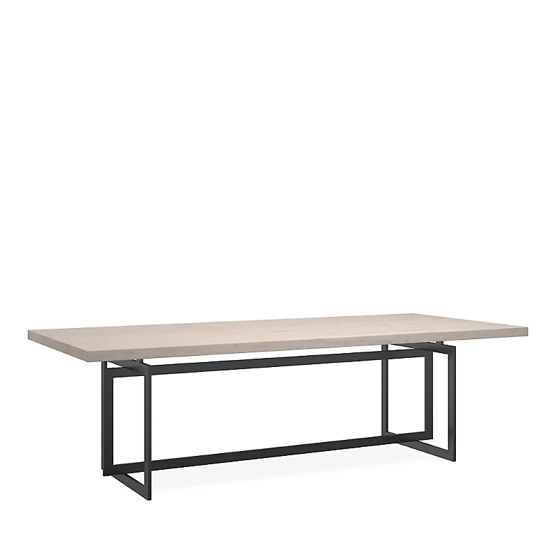 Caracole Wish You Were Dining Table - Deep Bronze/Creme Travertine