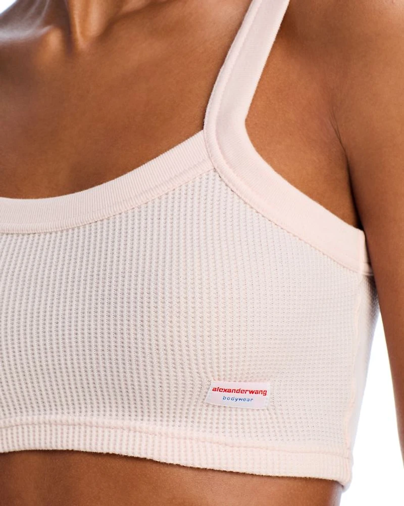Cropped Waffle Cami Tank