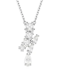 Matrix Mixed Cut Crystal Pendant Necklace, 15"-18"