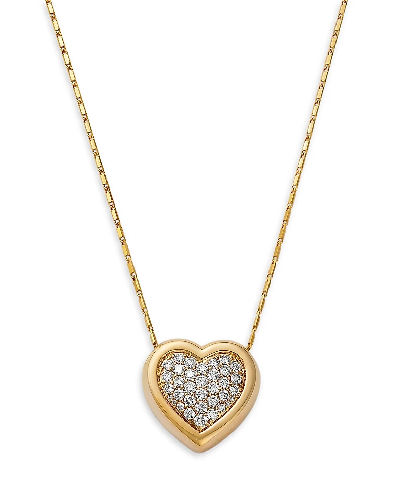 Bloomingdale's Fine Collection Diamond Heart Pendant Necklace