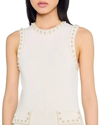 Pearl Bead Knit Maxi Dress