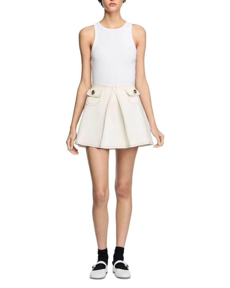 Short Box Pleated Skirt