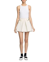 Short Box Pleated Skirt