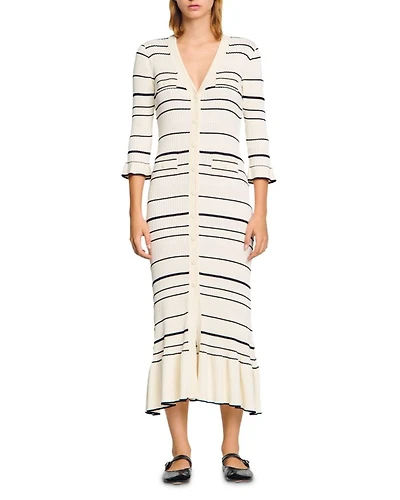 Striped Knit Maxi Dress