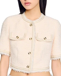 Short Sleeve Tweed Jacket