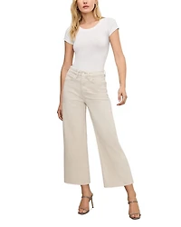 Good Waist High Rise Cropped Palazzo Jeans Bone