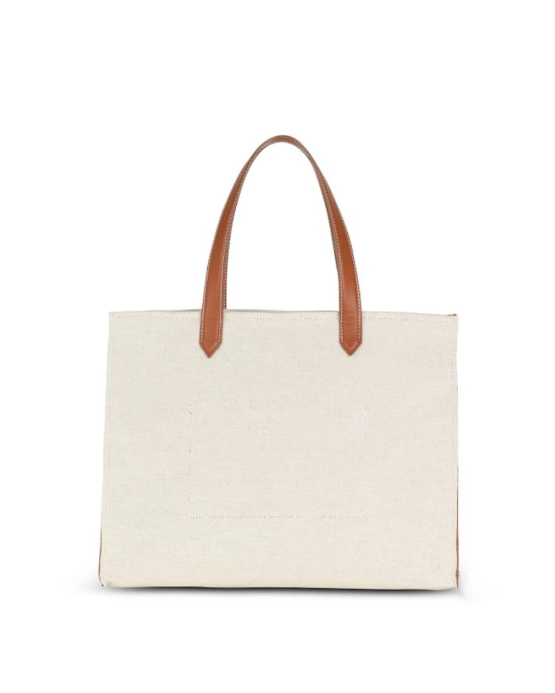 Women's B-Army 42 Canvas Tote Bag with Leather Details