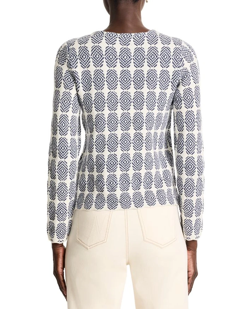 Stacked Medallions Knit Jacket