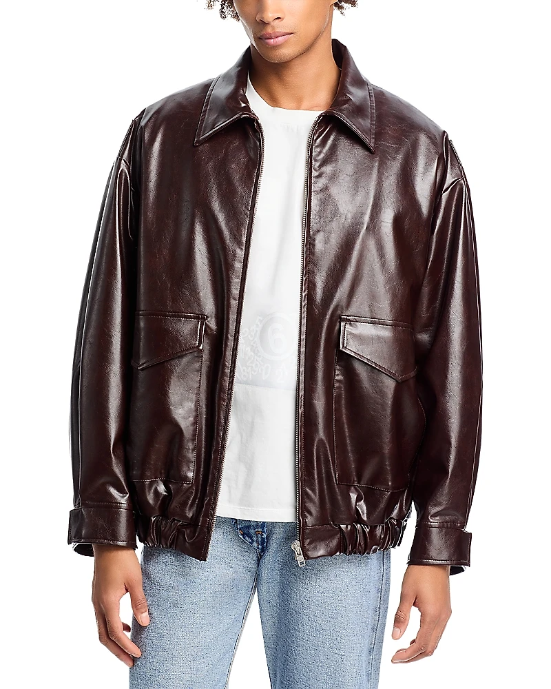 MM6 Maison Margiela Burgundy Sports Jacket