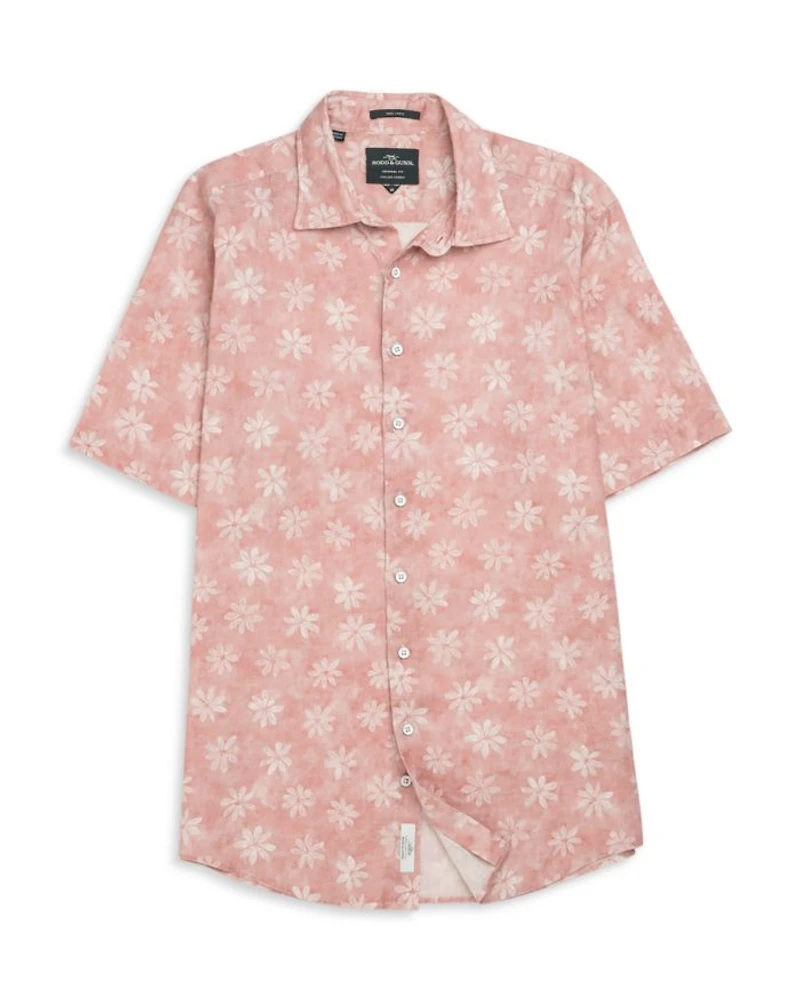 Belleknowes Regular Fit Short Sleeve Linen Shirt