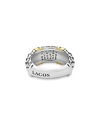 Two Tone Signature Caviar Diamond Ring, 0.567 tcw