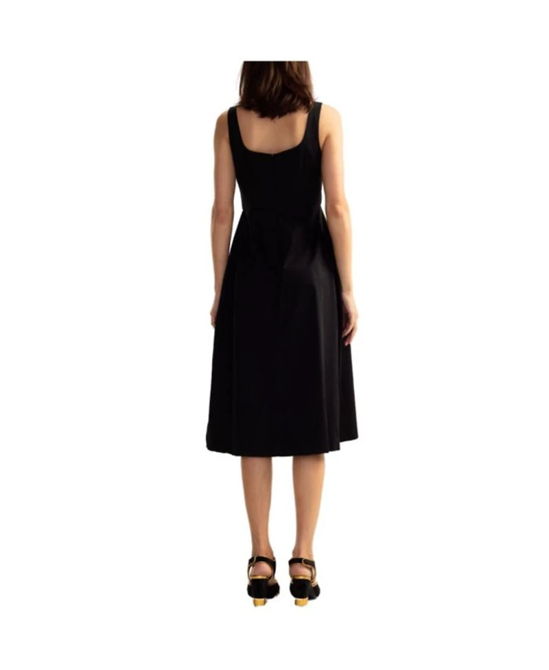 Embellished Scoop Neck Midi Dress
