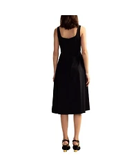 Embellished Scoop Neck Midi Dress