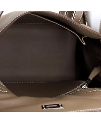 Pre-Owned HERMES Kelly 25 Handbag Grey Swift with Palladium Hardware