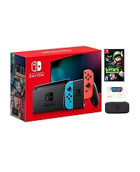 Nintendo Switch Neon Bundle with Accessories and Luigi's Mansion 2 Hd Game