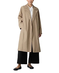 Eileen Fisher Light Cotton Nylon Trench Coat