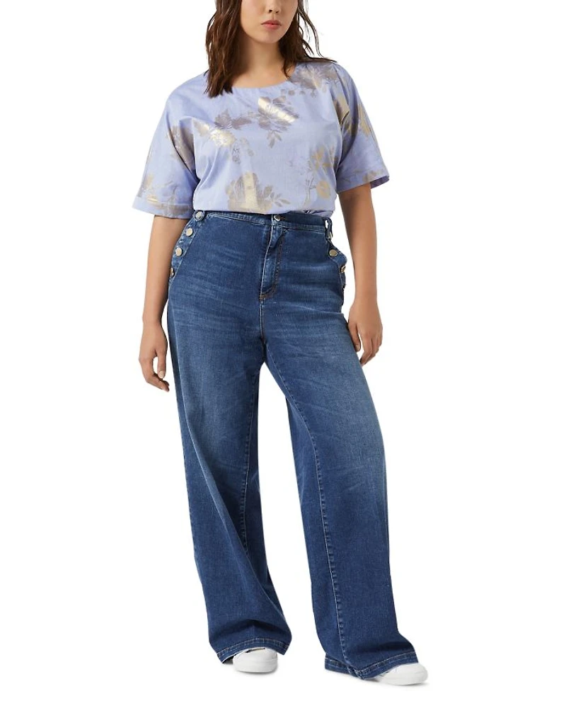 Lembi High Rise Wide Leg Trouser Jeans Navy