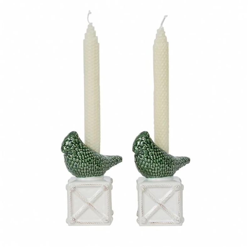 Berry & Thread Bird Topiary Candlesticks, Set of 2