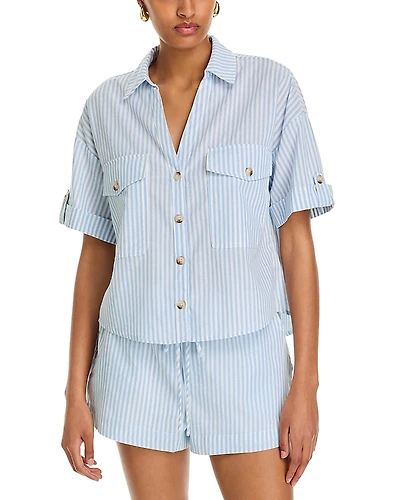 Blanknyc Cropped Boxy Yacht Race Shirt